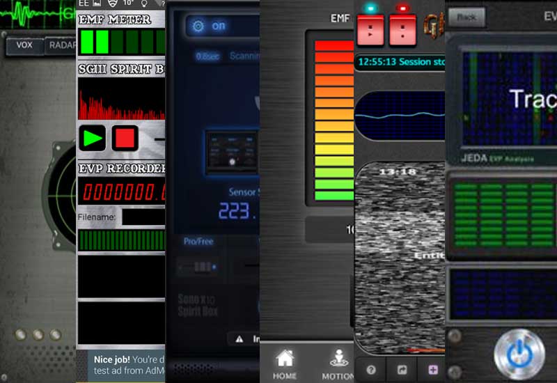 A collage of ghost hunting apps