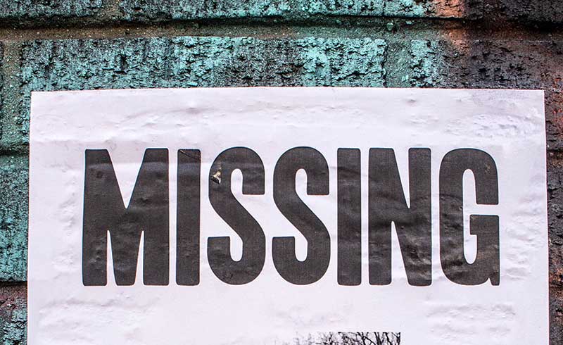 A missing persons poster