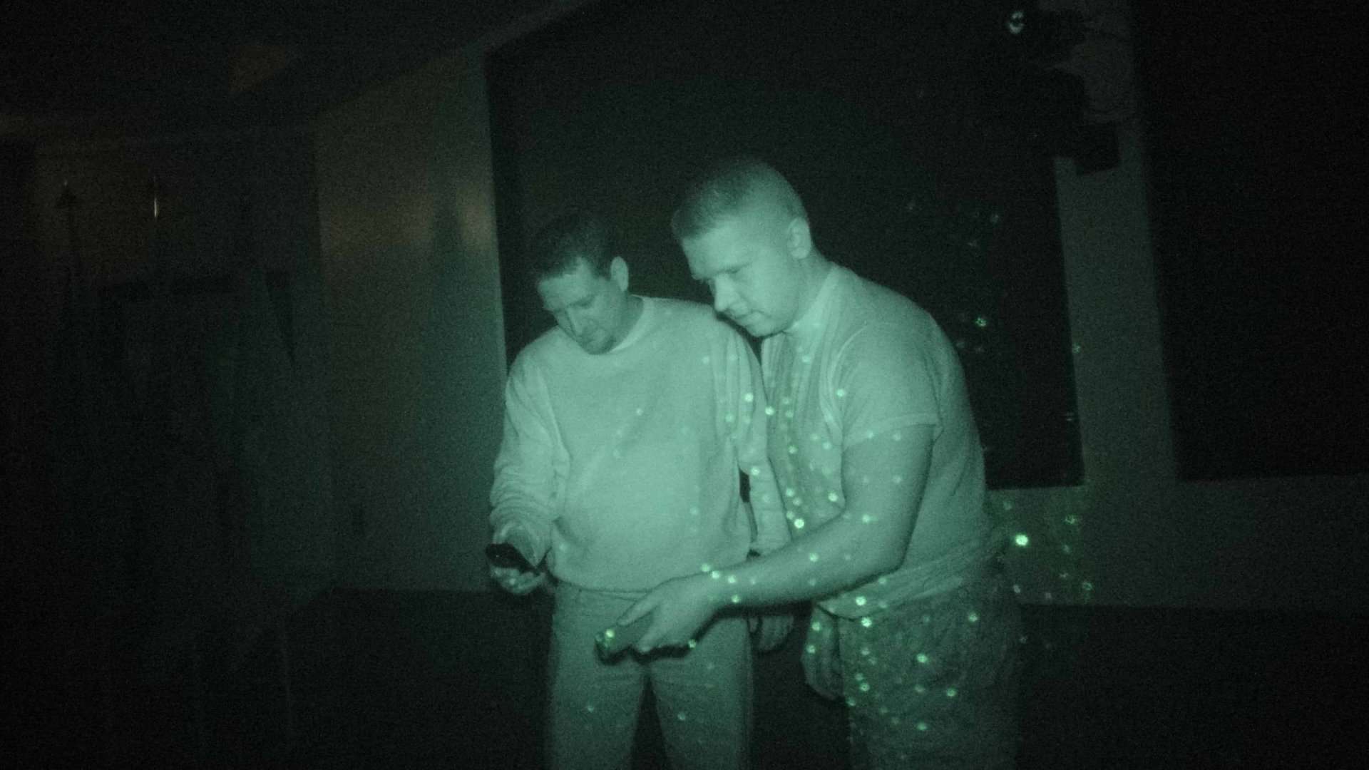 Two men ghost hunting