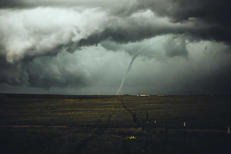 Storm clouds and a tornado