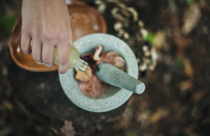 A pestle and mortar