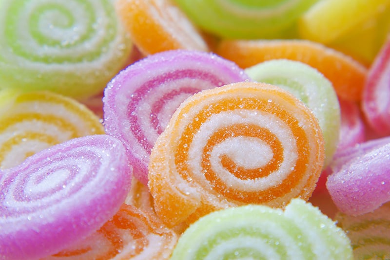 Multi colored candies